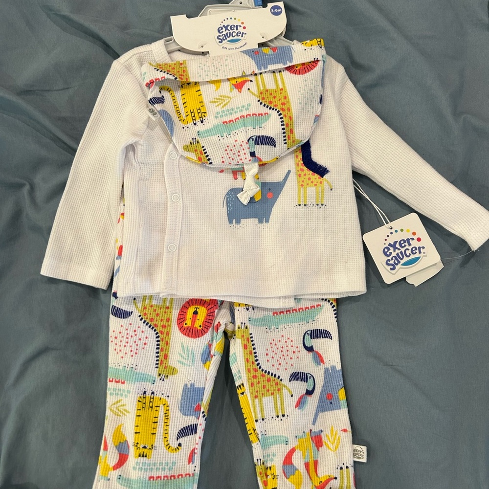 Colorful Baby Outfit with Animal Print